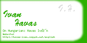 ivan havas business card
